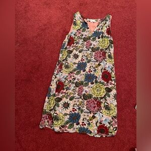Loft size xs pink floral dress with lining